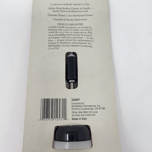 Good Cook Wine Corkscrew Wine Bottle Opener Bar Tools New - Picture 3 of 4